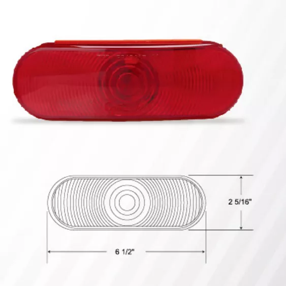 Lampu treler grommet merah 6 inci yang diterajui 6 inci